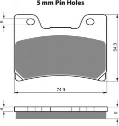 Brzdov platniky YAMAHA 028 S3 GOLD FREN