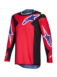 Motokrosov dres ALPINESTARS FLUID GRID erveno-fialov