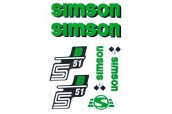 Nlepka SIMSON S51 zelen sada