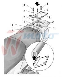 SHAD Nosi vrchnho kufra YAMAHA FJR 13000 01-05, Y0FJ31ST