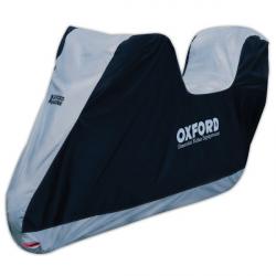 OXFORD AQUATEX plachta na motorku s priestorom na kufor ierna/strieborn M