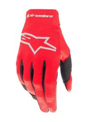 Detsk motokrosov rukavice RADAR ALPINESTARS erven/strieborn